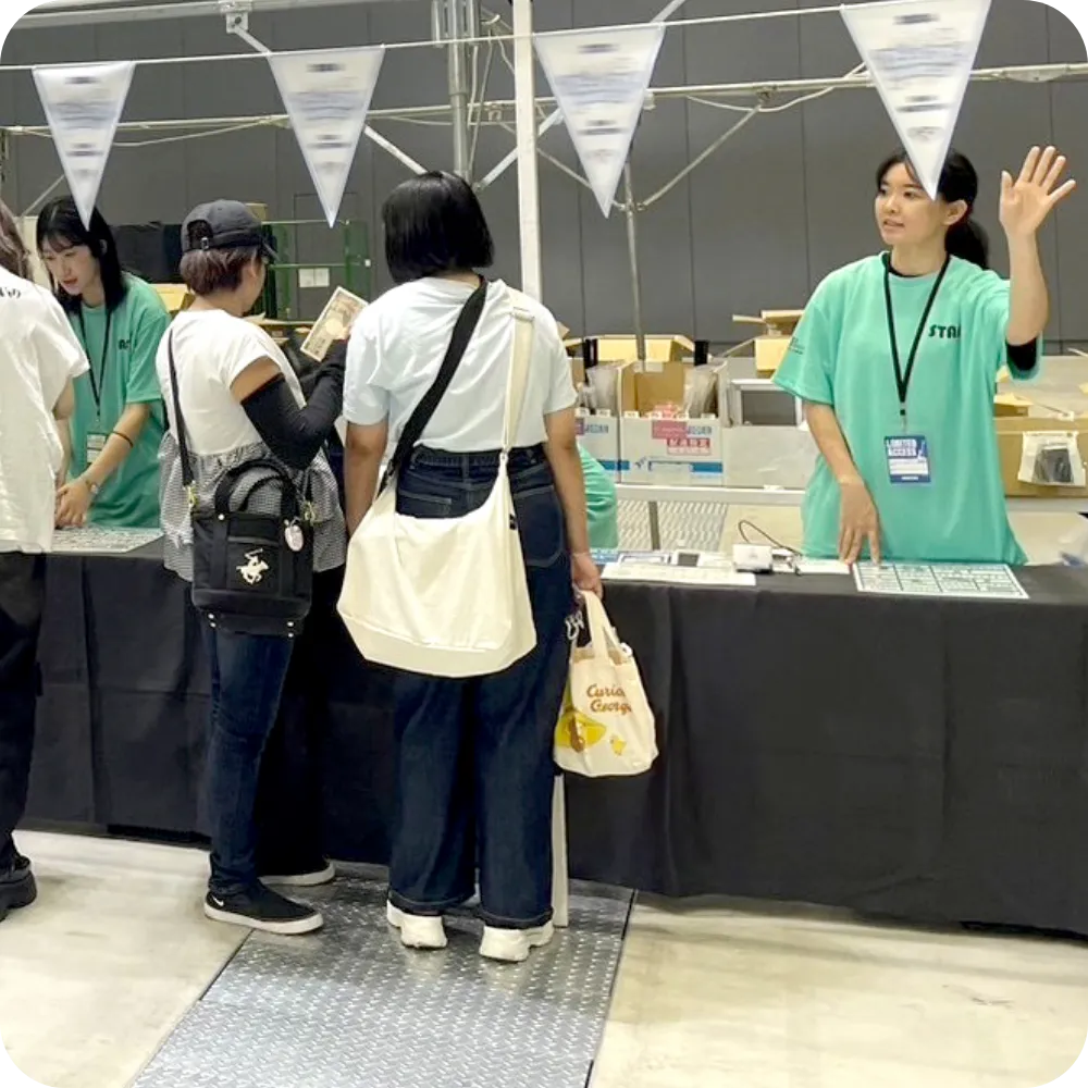 コンサートグッズの販売業務